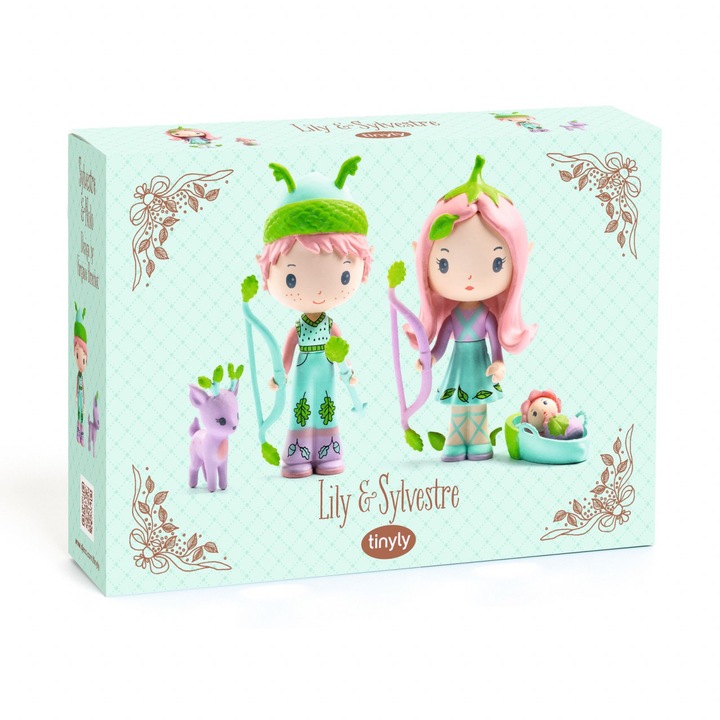 Figurák a Tinyly kollekcióból, Elves Lily és Sylvestre, Djeco, 8 cm