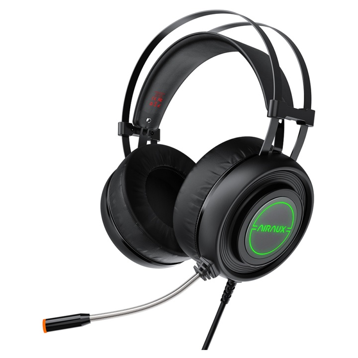 BlitzWolf AA-GB1 Gaming fejhallgató, RGB, 7.1, Fekete