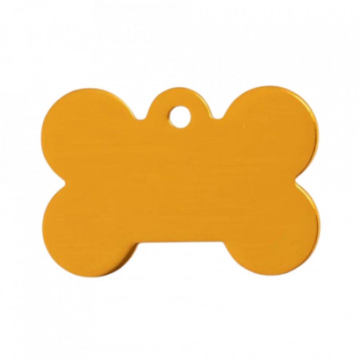 Medalion personalizat Os Colorat lucios, gravare inclusa, marime S, culoare auriu