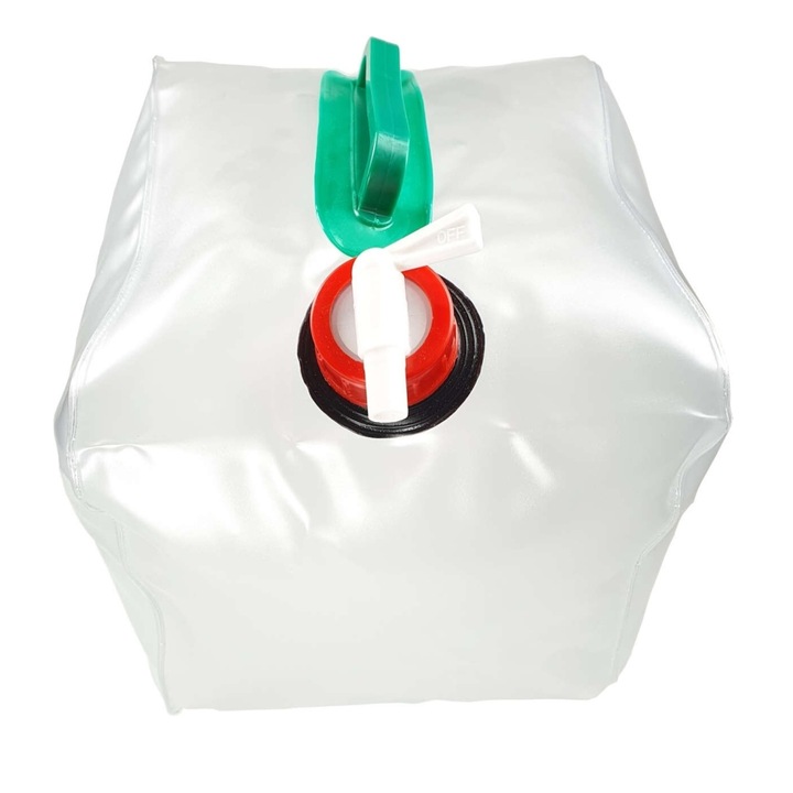Bidon pliabil BCB, capacitate 10 litri, cu robinet, dimensiuni depliat 30 x 20 x 25 cm