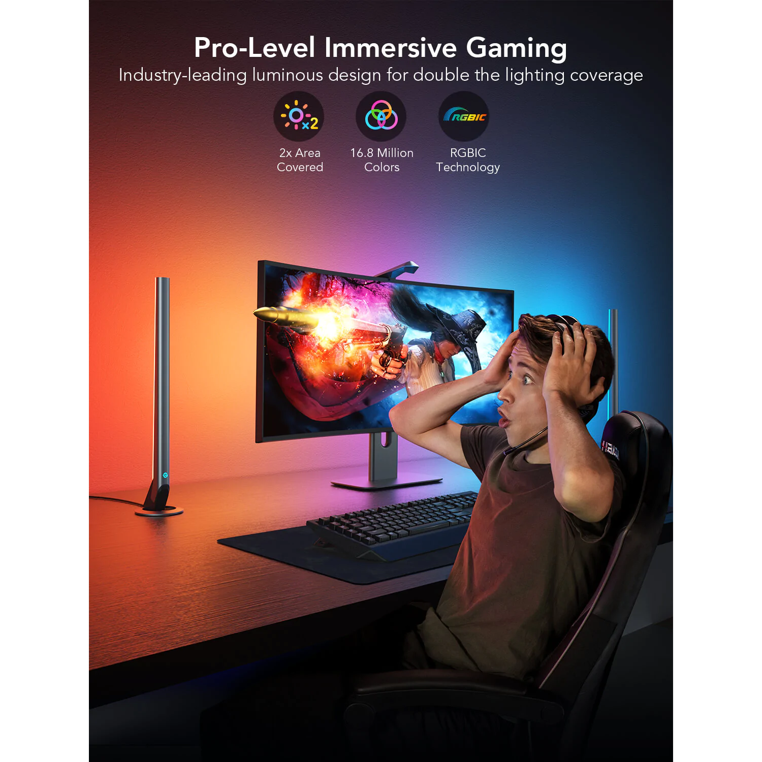 Set Banda LED + Lampa LED Govee H604A TV DreamView G1 Pro Gaming