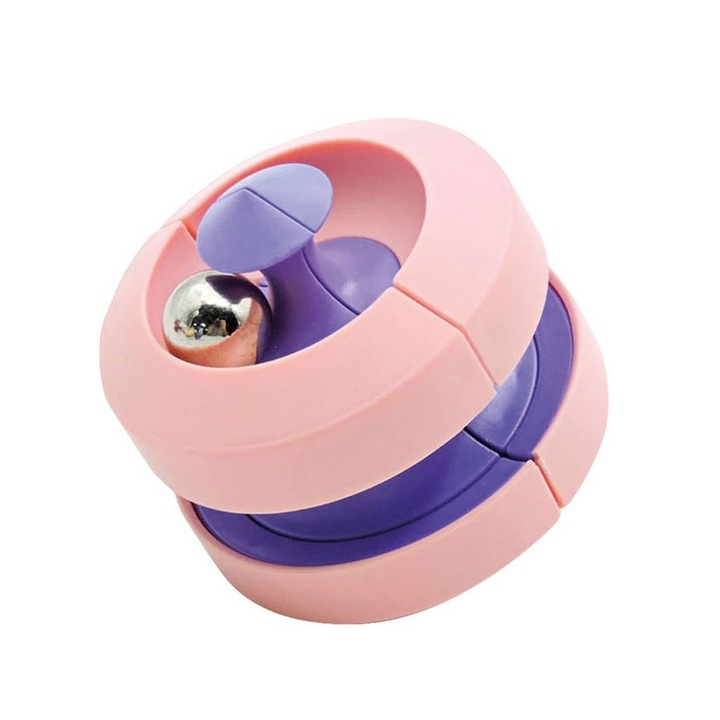 Jucarie antistress "Flow Globe" roz, 6 cm