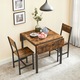 VASAGLE Masa de bucatarie sau living, extensibila, pentru spatii mici, stil industrial, 75x78x85/120cm, maro