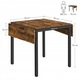 VASAGLE Masa de bucatarie sau living, extensibila, pentru spatii mici, stil industrial, 75x78x85/120cm, maro