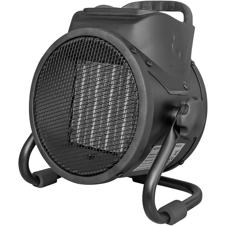 Aeroterma Zobo PTC2, putere 2kW, elemente ceramice, 2 trepte, termostat