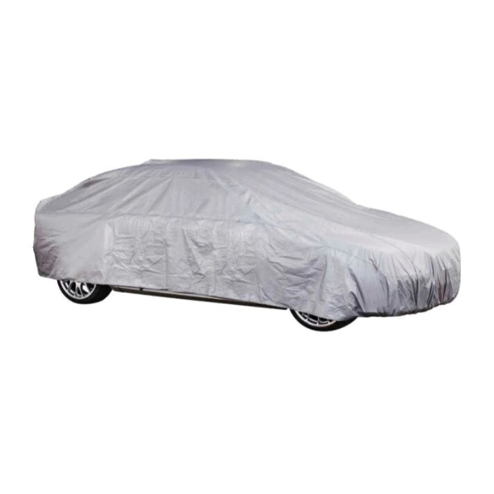 Покривало за кола EDAR, Водоустойчив брезент, Защита от прах, Дъжд и UV лъчи, L, Сив