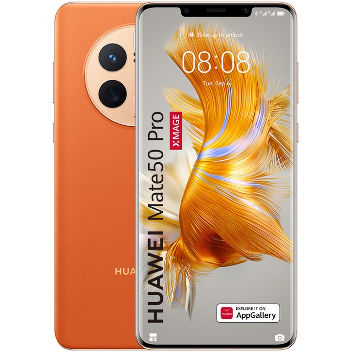 Смартфон Huawei Mate 50 Pro, 512GB, 8GB RAM, 4G, Orange