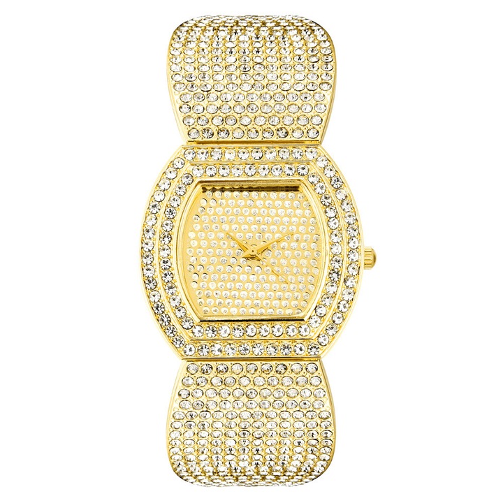 Ceas Dama Elegant Luxury Auriu QUARTZ CDQZ108, Auriu, Auriu