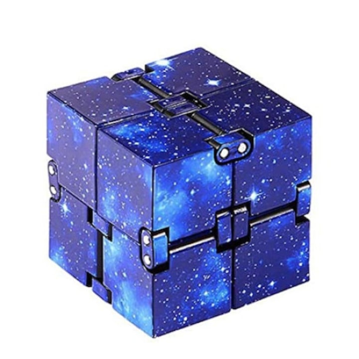 Hiegreen Rubik-kocka, stressz- és szorongásoldó játékok, 4x4x4 cm, csillagos égbolt, kék