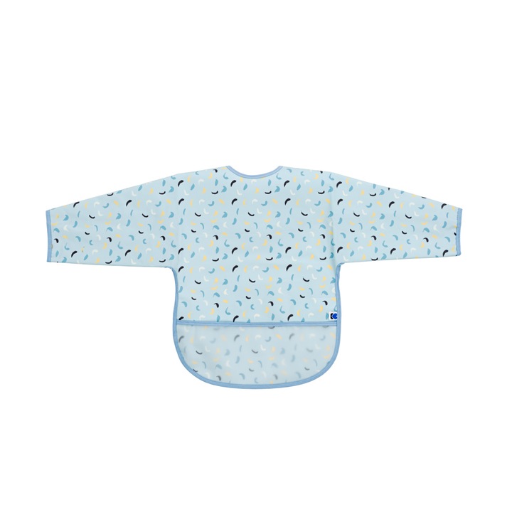 Непромокаем лигавник с ръкави и джоб Kikkaboo, Arty Pattern, Blue