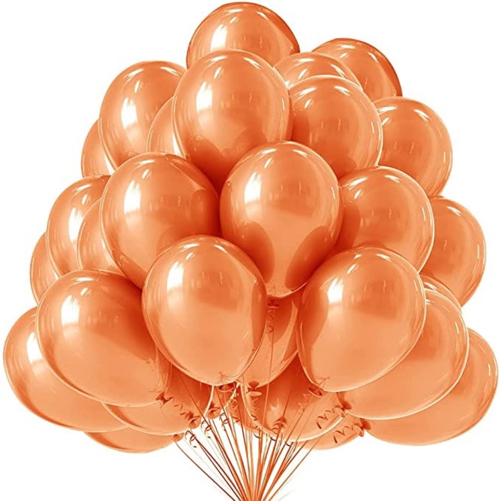 Set 25 baloane latex, Rose Gold, 30cm, Ropet