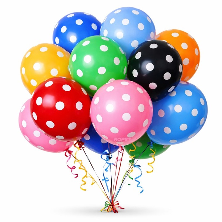 Set 25 baloane latex, Cu buline, 30cm, Ropet