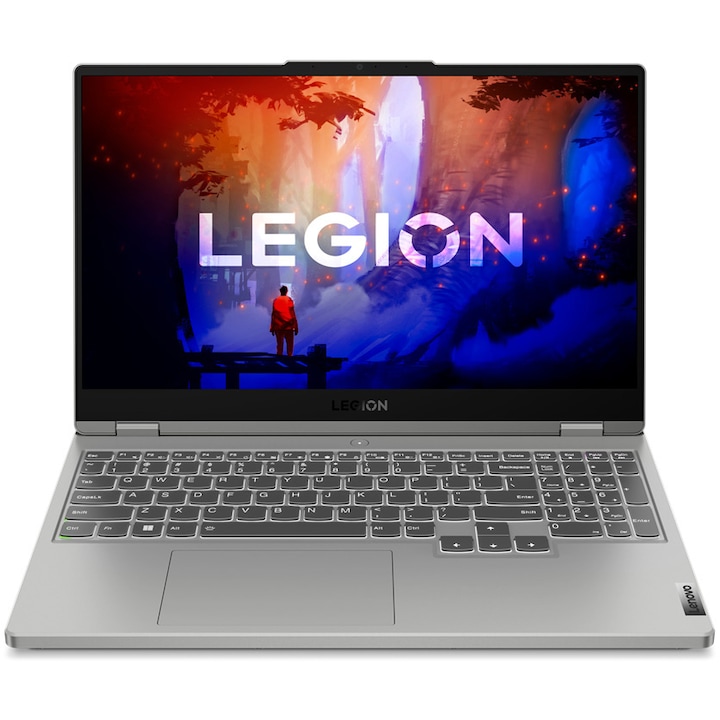 Lenovo Legion 5 15ARH7 15,6" FullHD IPS 300nits Gaming laptop, AMD® Ryzen™ 5 6600H, 8GB, 512GB SSD, GeForce® RTX 3050 4GB, FreeDOS, Magyar billentyűzet, Szürke