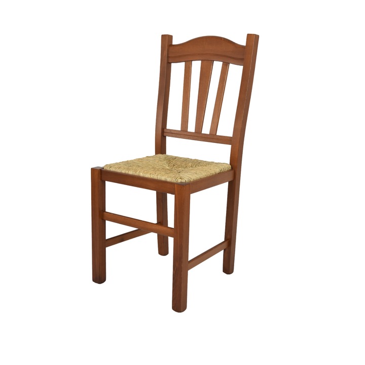 Scaun Silvana, t mc s, Fag, Sezut din paie, Nuc