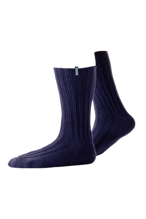 Sosete barbati din lana de oaie, albastre, lungime medie, marime 42-46, oudoor