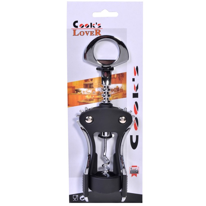 Tirbuson metalic negru Shopiens®, 18 cm