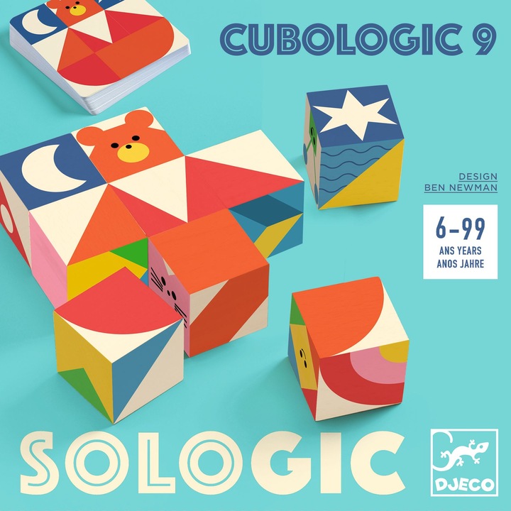 Логическа игра Cubologic 9, Djeco, 9 кубчета