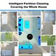 Робот прахосмукачка LIECTROUX C30B, Безчетков мотор, Навигация с 2D карта, WiFi приложение, 500W мощност, 6000Pa засмукване, мокро почистване