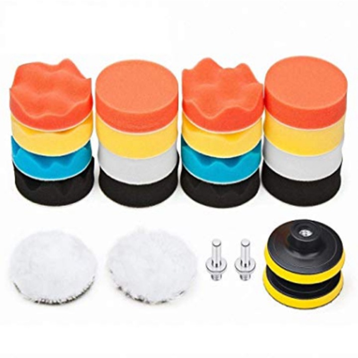 Set 22 piese polish auto M14, Burete, 3'', Multicolor
