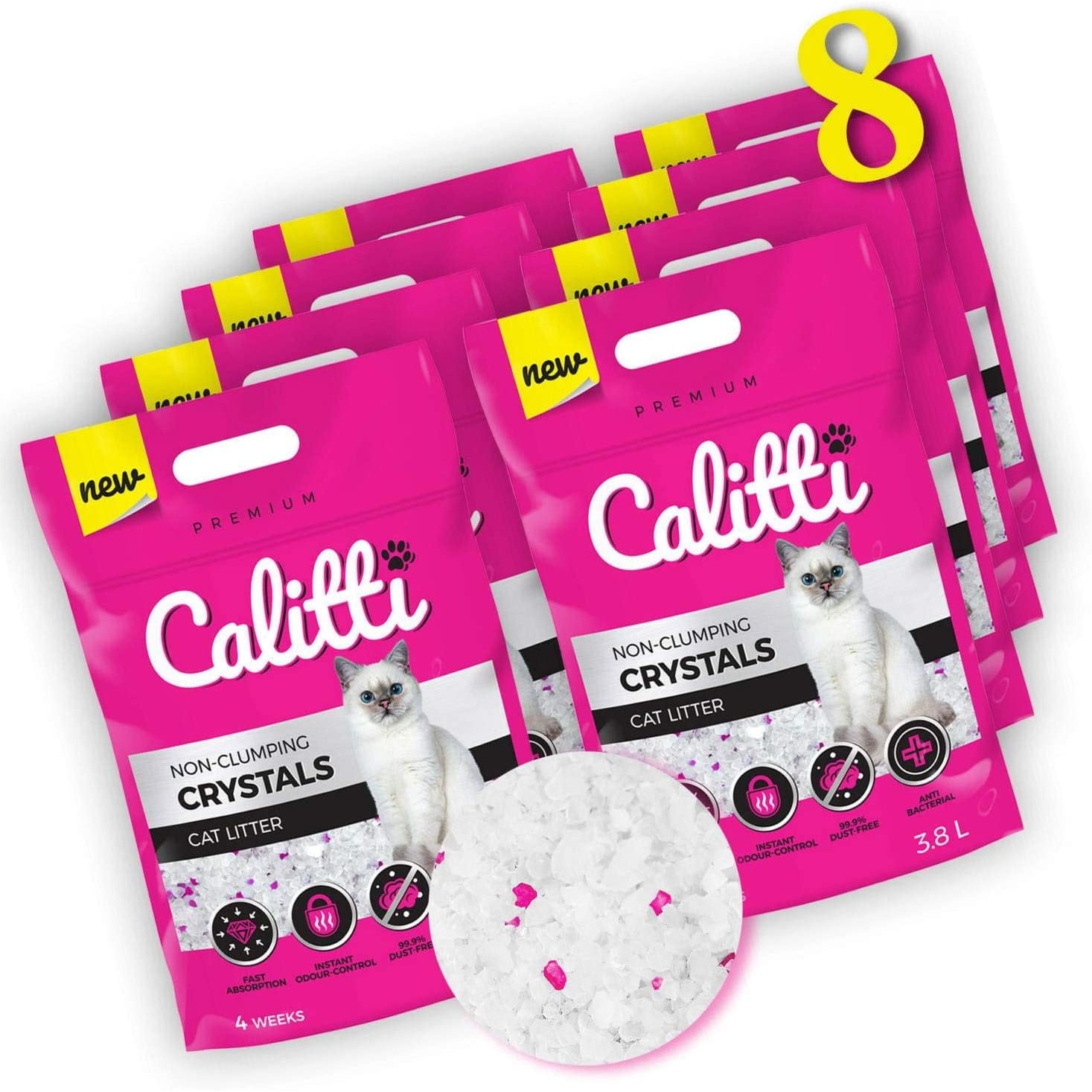 Хигиенична тоалетна за котки Calitii Silicate 30.4L - eMAG.bg