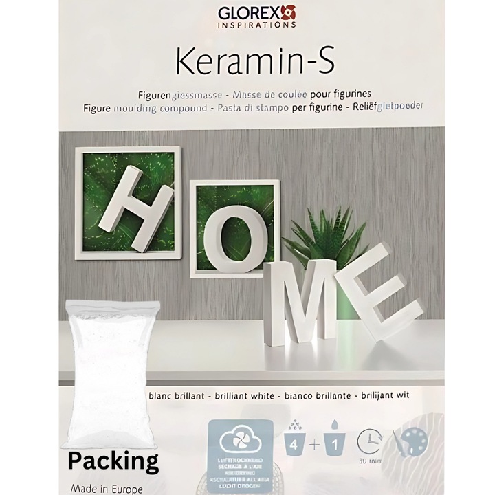 Praf Ceramic Hard, Keramin-S, Weatherproof pentru modelare alb ca zapada 25KG