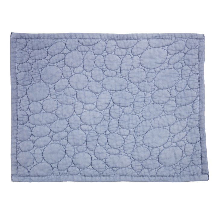 Set 2 bucati servet de masa, Poliester, 33x44 cm, Albastru