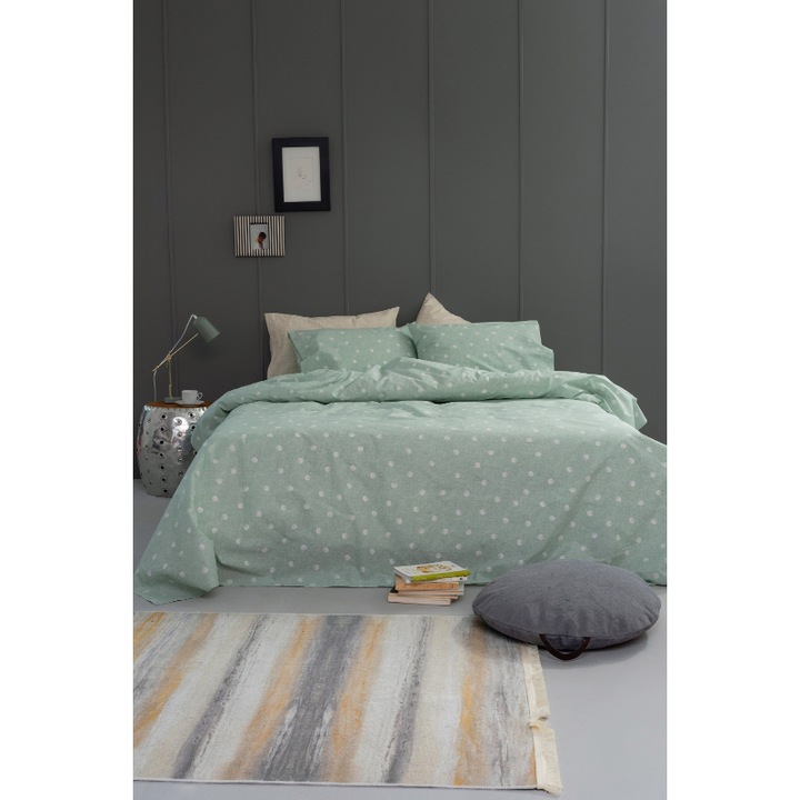 Set lenjerie de pat, Palamaiki, Bumbac, 240x260 cm, Fistic