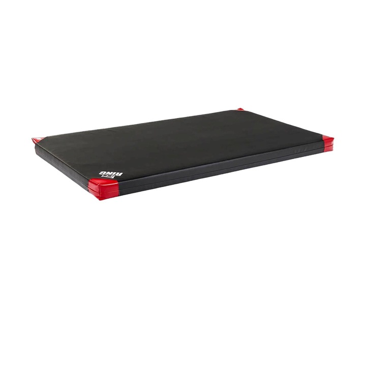 Saltea gimnastica Ring, PVC, 200x120x10 cm, Negru plawil