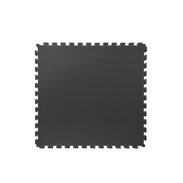 Gyűrűs puzzle matrac, PVC, 100x100x4 cm, fekete / szürke