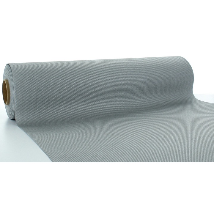 Set 20 Rola Traverse Mank HORECA, Linclass® Airlaid, Argintiu, 40 x 120 cm, Ideale pentru Nunti, Petreceri, Botezuri