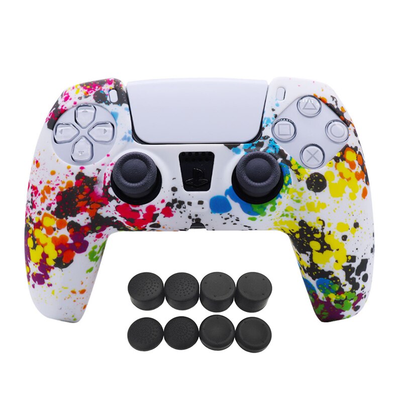 Husa controler, Silicon, Compatibil cu PS5, Multicolor - eMAG.ro