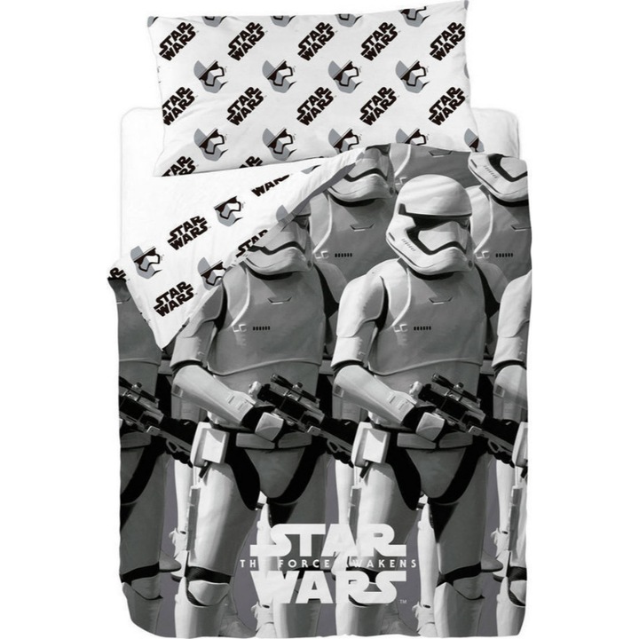 Set cuvertura pilota, Palamaiki, Bumbac, 160x250 cm, Alb/Negru