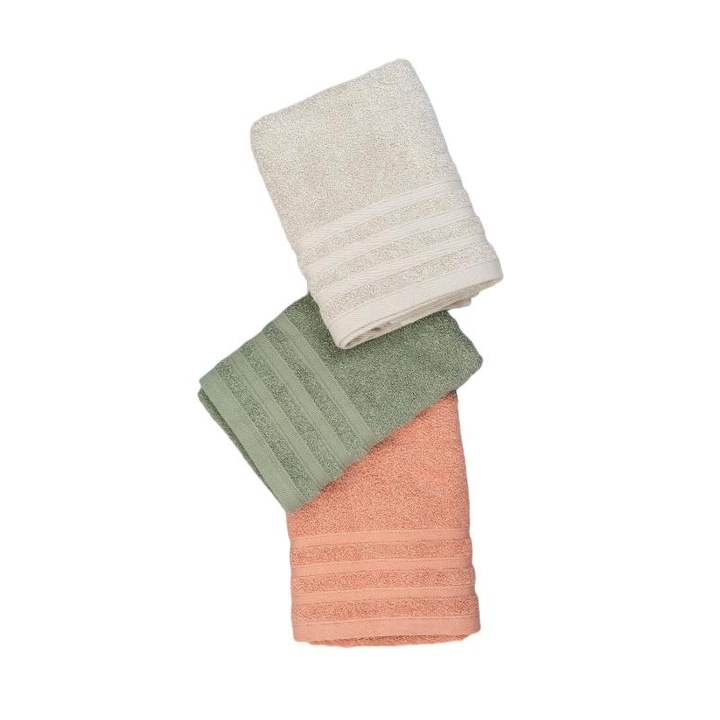 Set 3 Prosoape, Palamaiki, Bumbac, 30 x 50cm/ 50 x 100 cm/ 70 x 140 cm, Multicolor