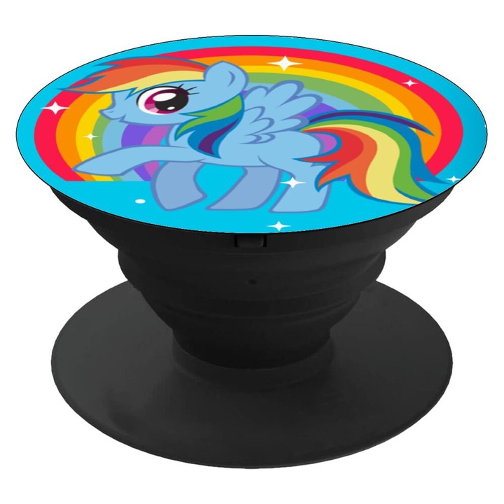 Suport adeziv pentru telefon PopSocket, My Little Pony, Universal, Negru