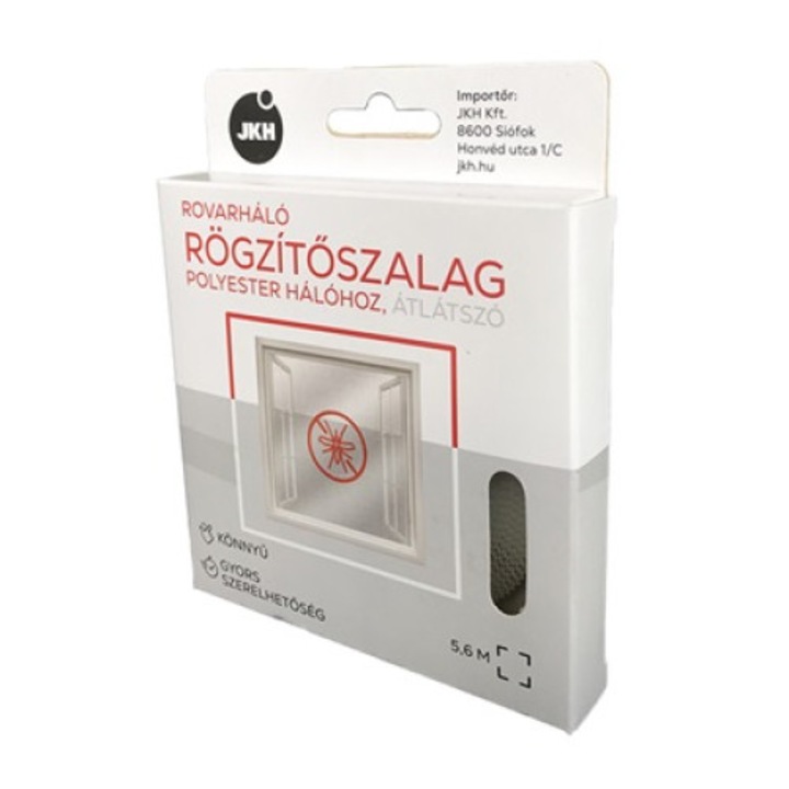 Rovarháló rögzítőszalag 5,6 m x 7.5 mm átlátszó basic
