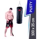 Sac de box gol Ring, Piele naturala, 100x35 cm, Negru