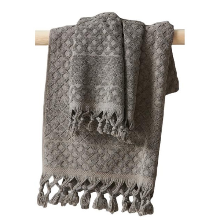 Prosop de baie, Palamaiki, Bumbac, 70x140 cm, Verde inchis