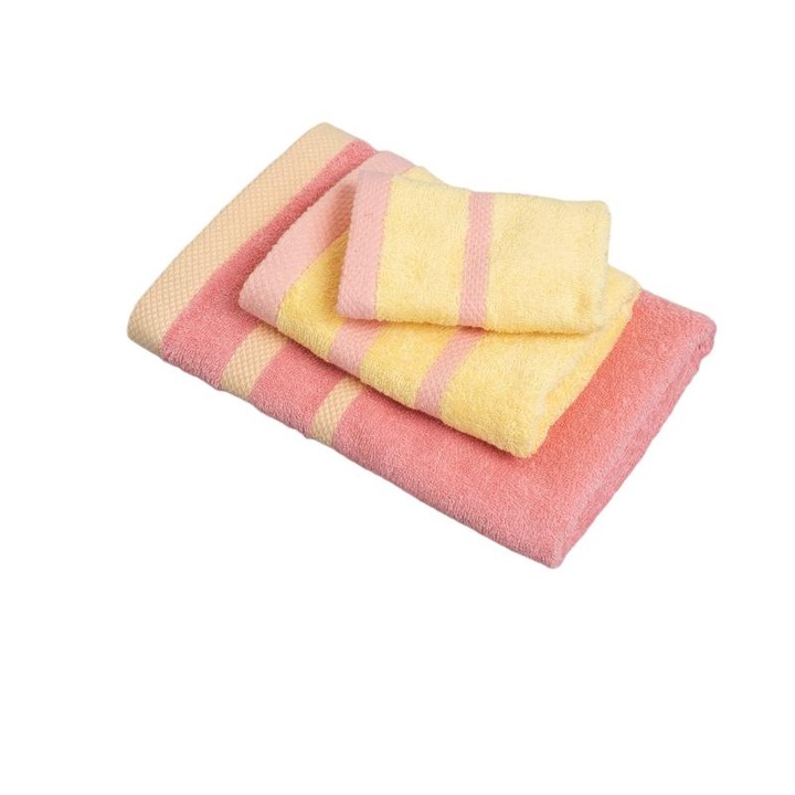 Set 3 Prosoape, Palamaiki, Bumbac, 30 x 50cm/ 50 x 90 cm/ 70 x 140 cm, Multicolor