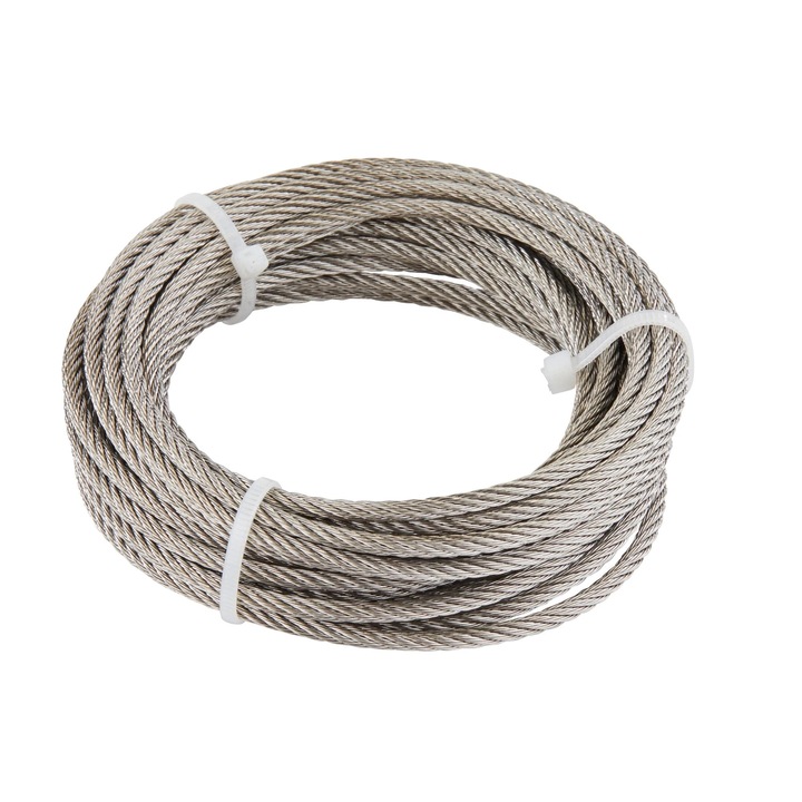 Cablu otel inoxidabil, D 2.9 mm, 5 m, rezistenta max 108 kg