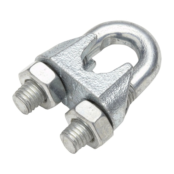 Clema simpla, pentru cablu D 12 mm, otel zincat