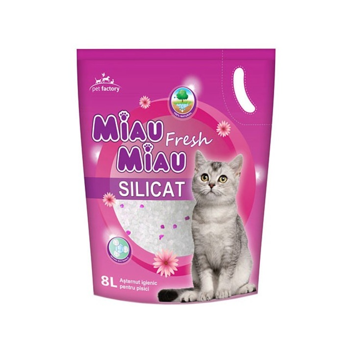 asternut silicatic fresh pentru pisici parfum floral miau miau 8l imagen 21_1_
6