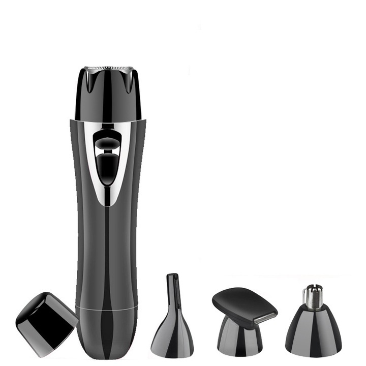 Епилатор 4 в 1, GOGOU, ABS, USB зареждане, Черен