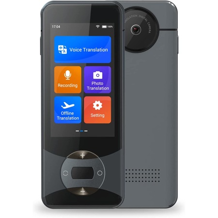 Traducator AI W10 portabil, 127+ limbi, ecran tactil 3’’, traducere foto, vocala si scrisa, 11 limbi offline, 1500 mAh, Negru