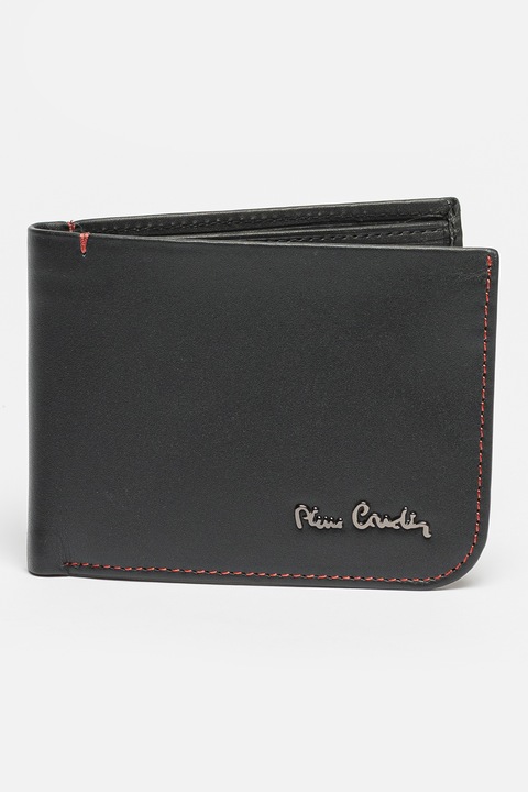 Pierre Cardin, Кожен портфейл Tilak с двойно прегъване, Черен