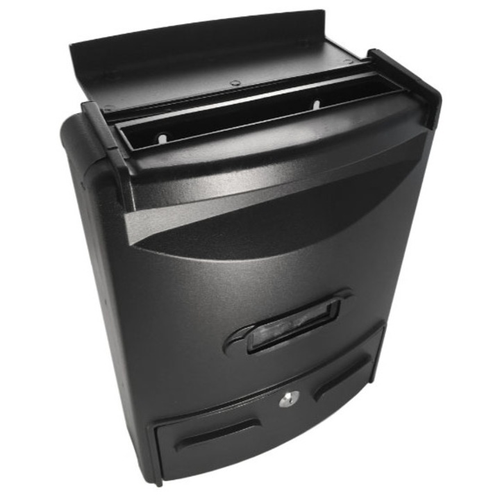 Postaláda álló Mátra (29x39cm) alumínium, szürke, névtartóval