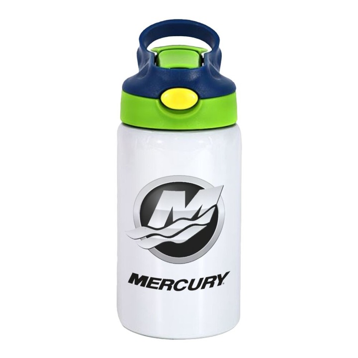 Termos cu pai pentru copii, Mercury, Inox, 350 ml, Verde/Albastru