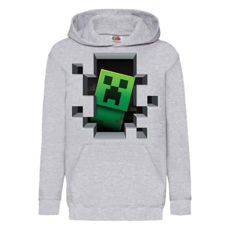 Детски суитчер Minecraft Tralala Minecraft Creeper, Сив, 9-11 г. (140 ...