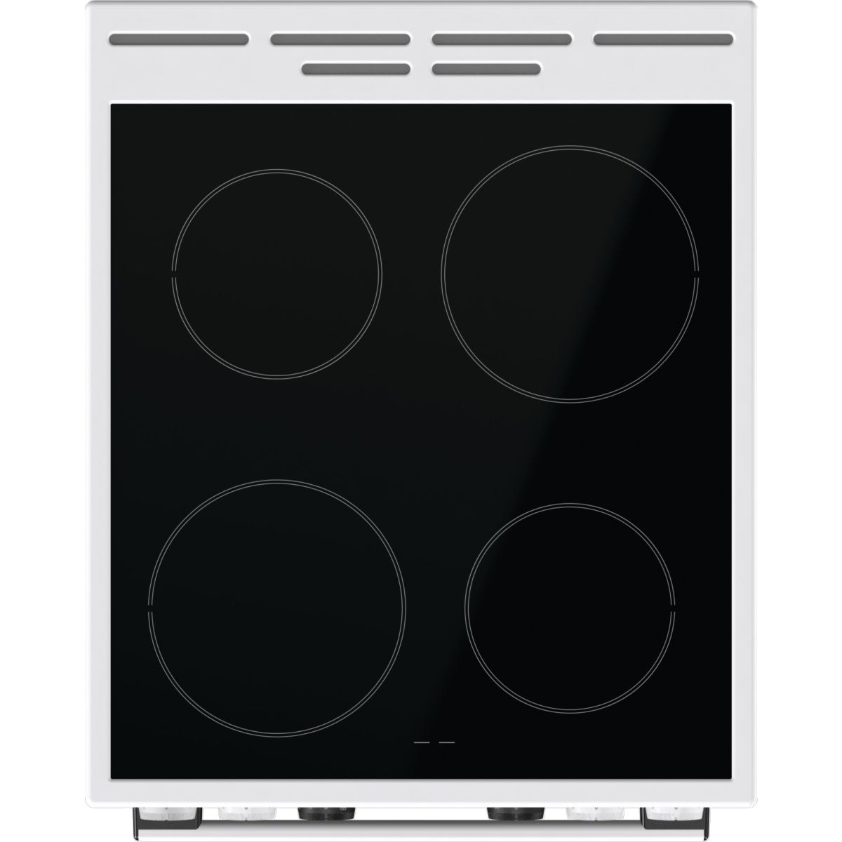 Aragaz ceramic, Gorenje GEC5C42WG, 70L, 4 zone de gatit, Clasa energetica D, Alb