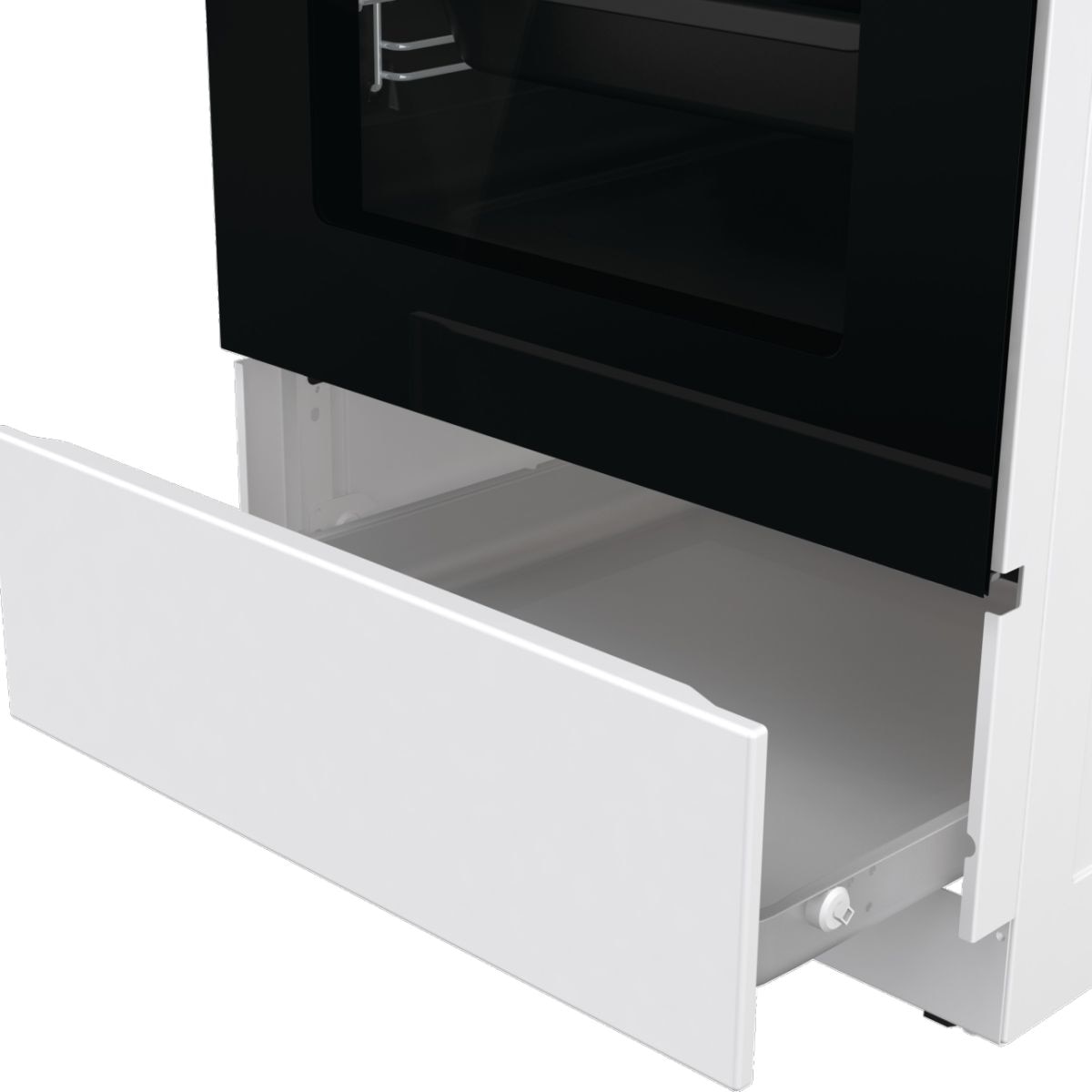 Aragaz ceramic, Gorenje GEC5C42WG, 70L, 4 zone de gatit, Clasa energetica D, Alb