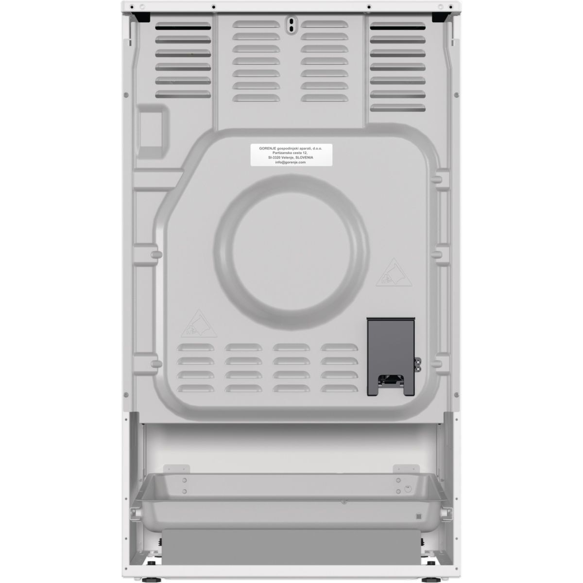 Aragaz ceramic, Gorenje GEC5C42WG, 70L, 4 zone de gatit, Clasa energetica D, Alb